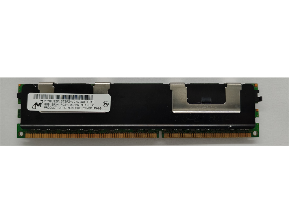 MT36JSZF1G72PZ-1G4D1DD Micron 8GB PC3-10600 DDR3-1333MHz ECC Registered CL9 240-Pin DIMM Dual Rank Memory Module