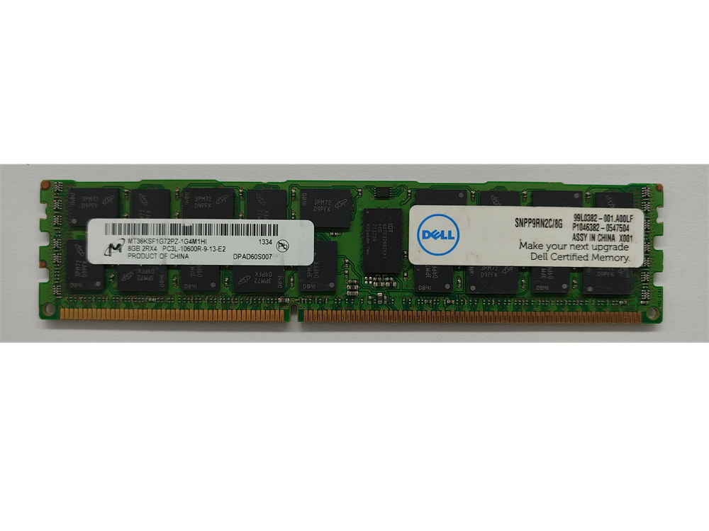 MT36KSF1G72PZ-1G4M1HI Micron 8GB PC3-10600 DDR3-1333MHz ECC Registered CL9 240-Pin DIMM 1.35v