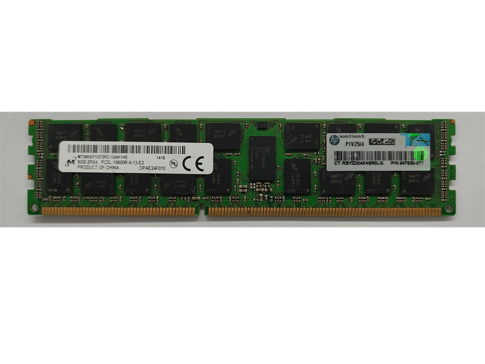 MT36KSF1G72PZ-1G4K1HE Micron 8GB PC3-10600 DDR3-1333MHz ECC Registered CL9 240-Pin DIMM 1.35V