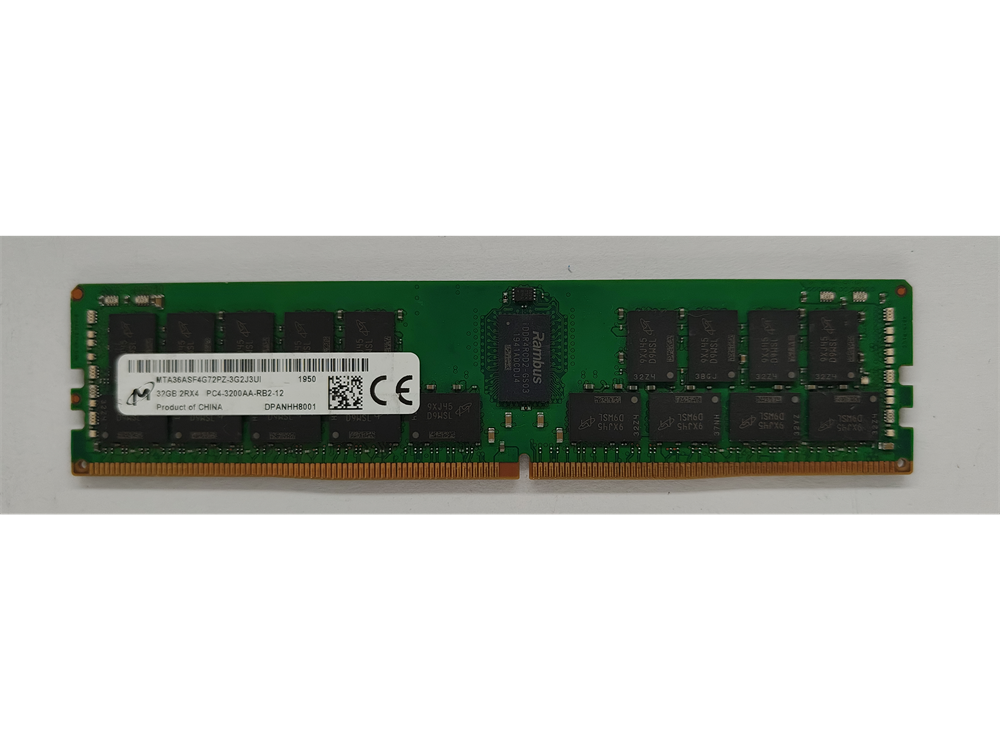 MTA36ASF4G72PZ-3G2J3UI Micron 32GB PC4-25600 DDR4-3200MHz Registered ECC CL22 288-Pin DIMM 1.2V Dual Rank Memory Module