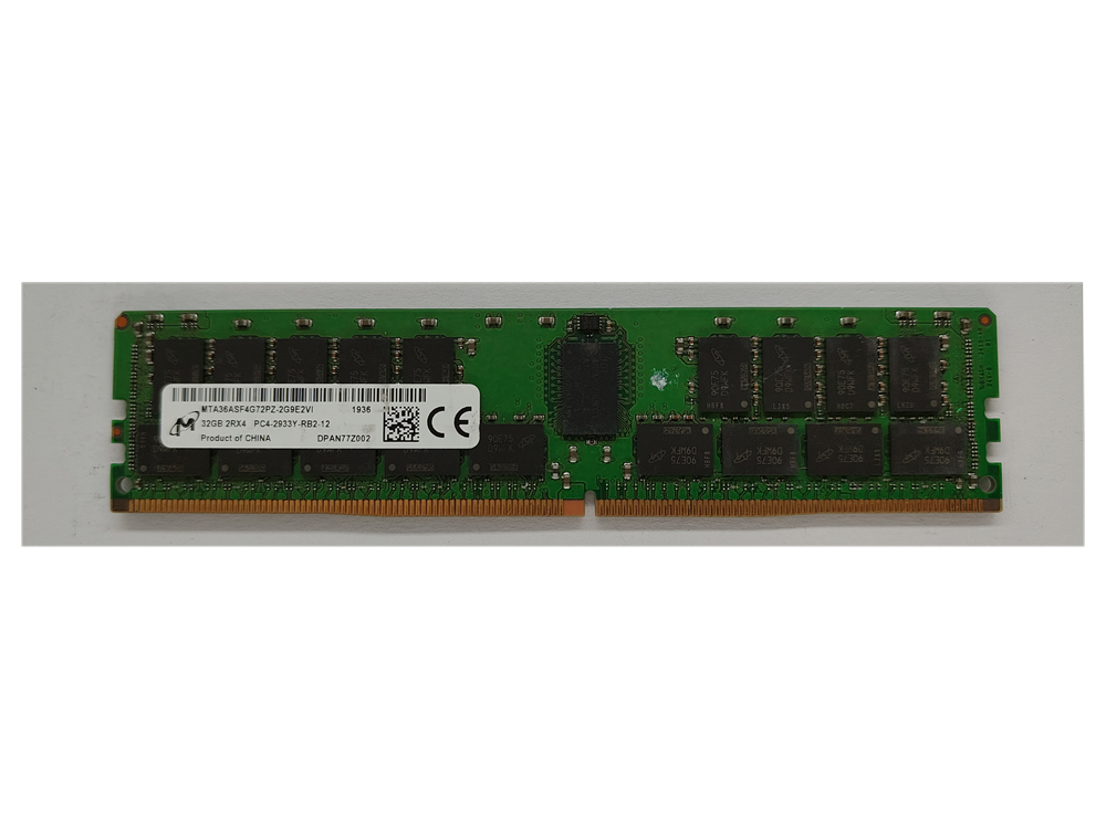 MTA36ASF4G72PZ-2G9E2VI Micron 32GB PC4-23400 DDR4-2933MHz Registered ECC CL21 288-Pin DIMM 1.2V Dual Rank Memory Module